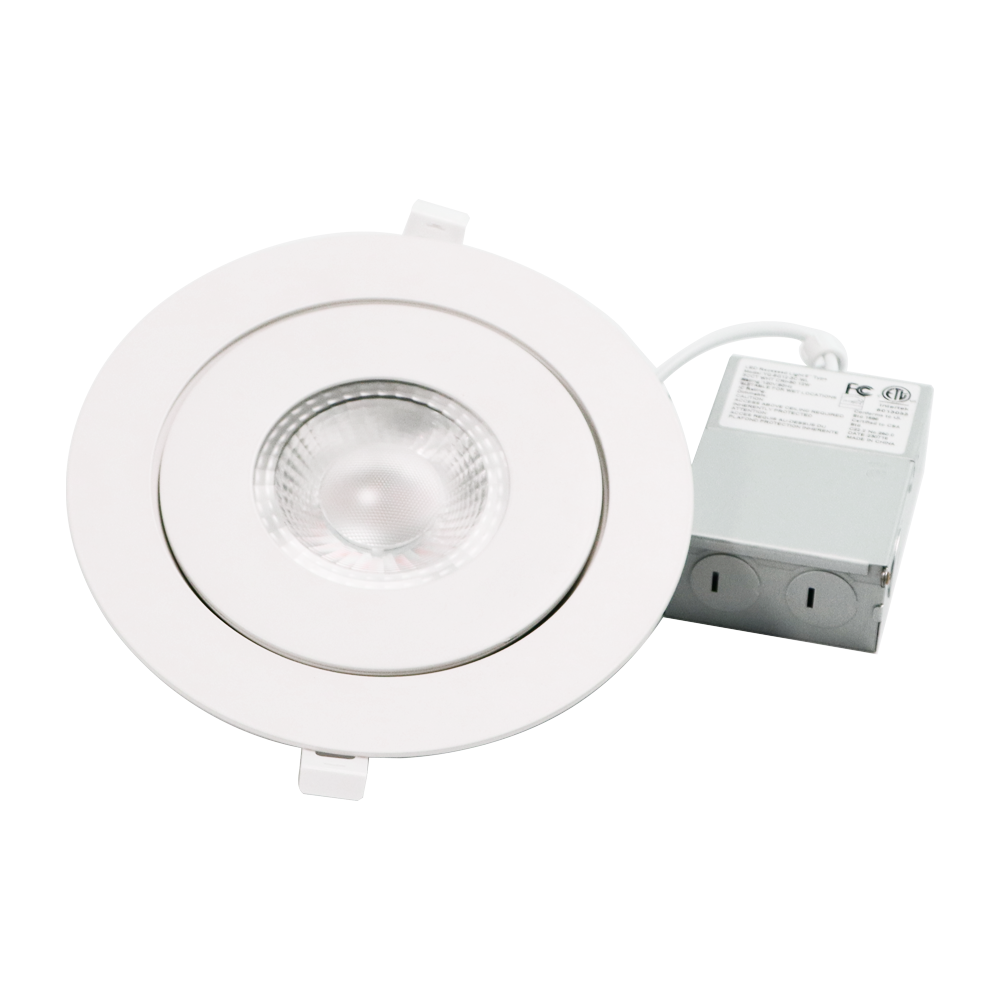 360 grados de rotación 6 pulgadas 12W LED cardán abajo luz 1300LM regulable ubicación húmeda 3CCT color cambiable