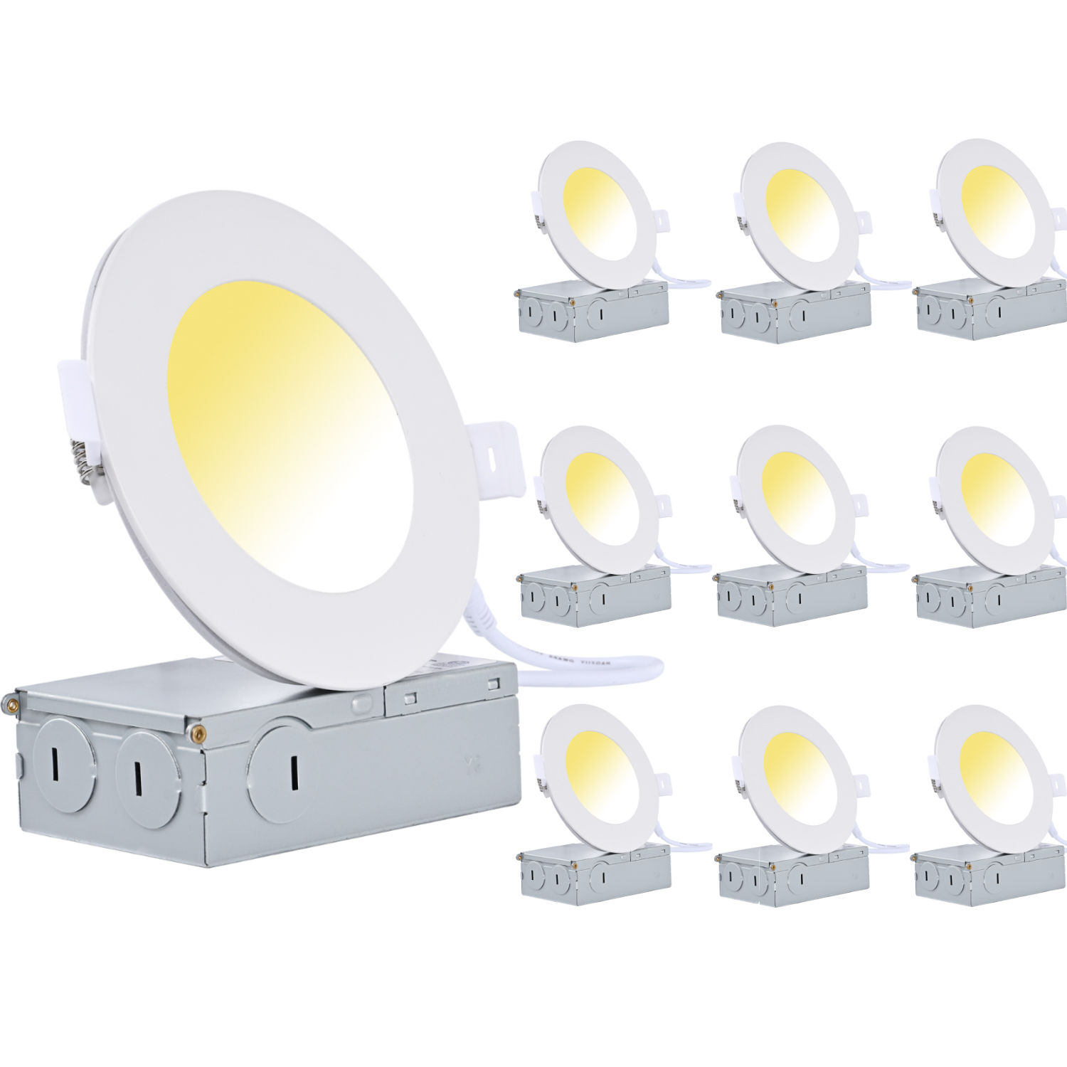 YG008 Luz de panel delgada empotrada LED Potlight de alto brillo 810LM 4 pulgadas 3CCT