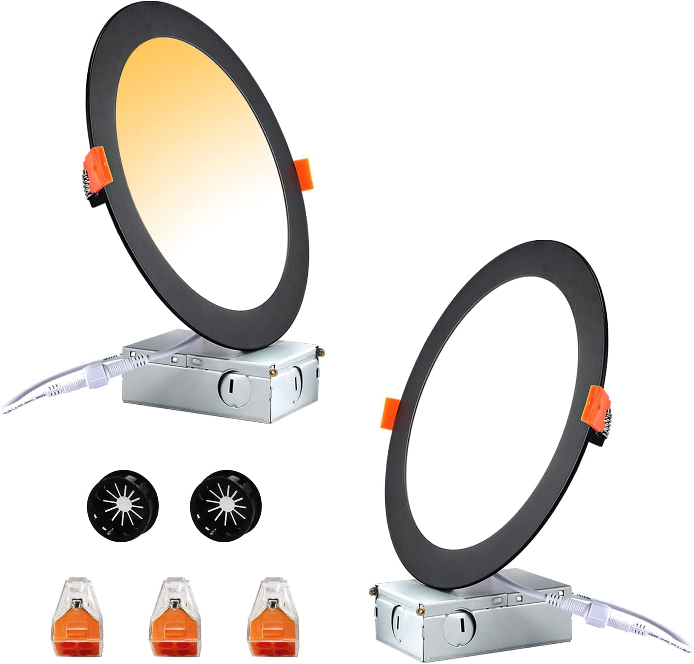 YG ETL/ES/FCC listado AC120V 8 pulgadas 18 vatios 3CCT Panel delgado residencial interior empotrado Downlights LED para ubicación húmeda