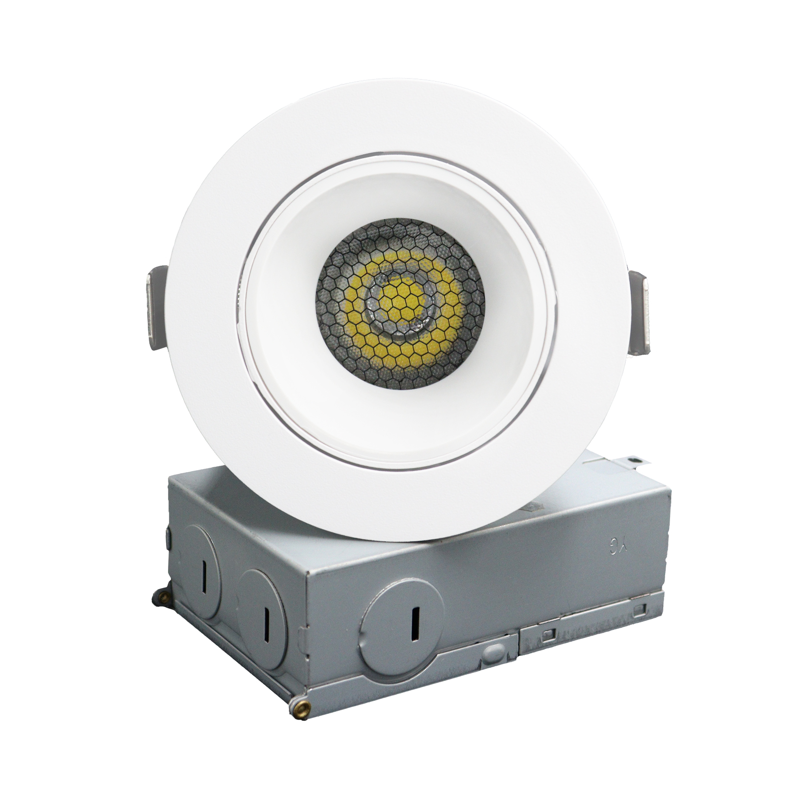 Downlights de cardán antideslumbrantes con reflector blanco y tecnología oscura