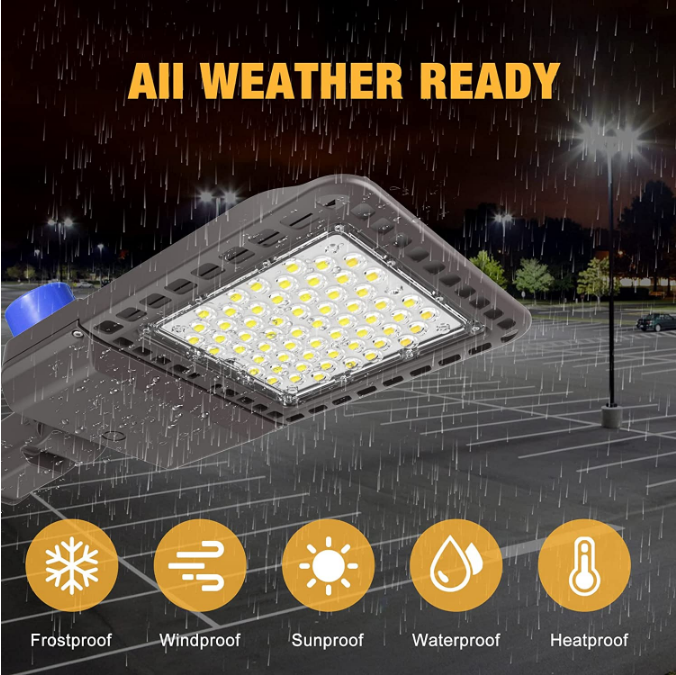 Luz de calle LED Industrial para exteriores de alta potencia con certificación ETL DLC, iluminación para estacionamiento de 100W/150W/200W/240W/300W