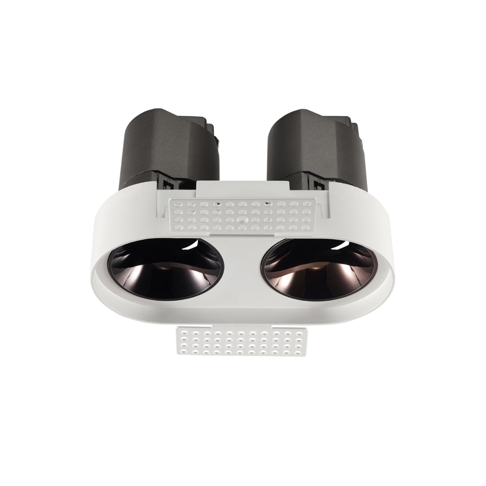 Twins LED cabezal empotrado moderno Downlight interior foco de techo malla de panal antideslumbrante AC120-277V para sala de estar