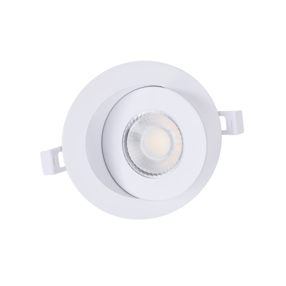 Downlight empotrable con cardán LED negro