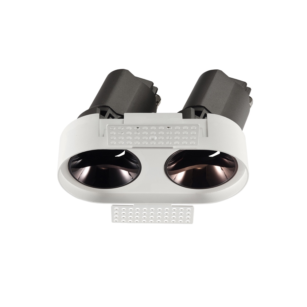 Twins LED cabezal empotrado moderno Downlight interior foco de techo malla de panal antideslumbrante AC120-277V para sala de estar