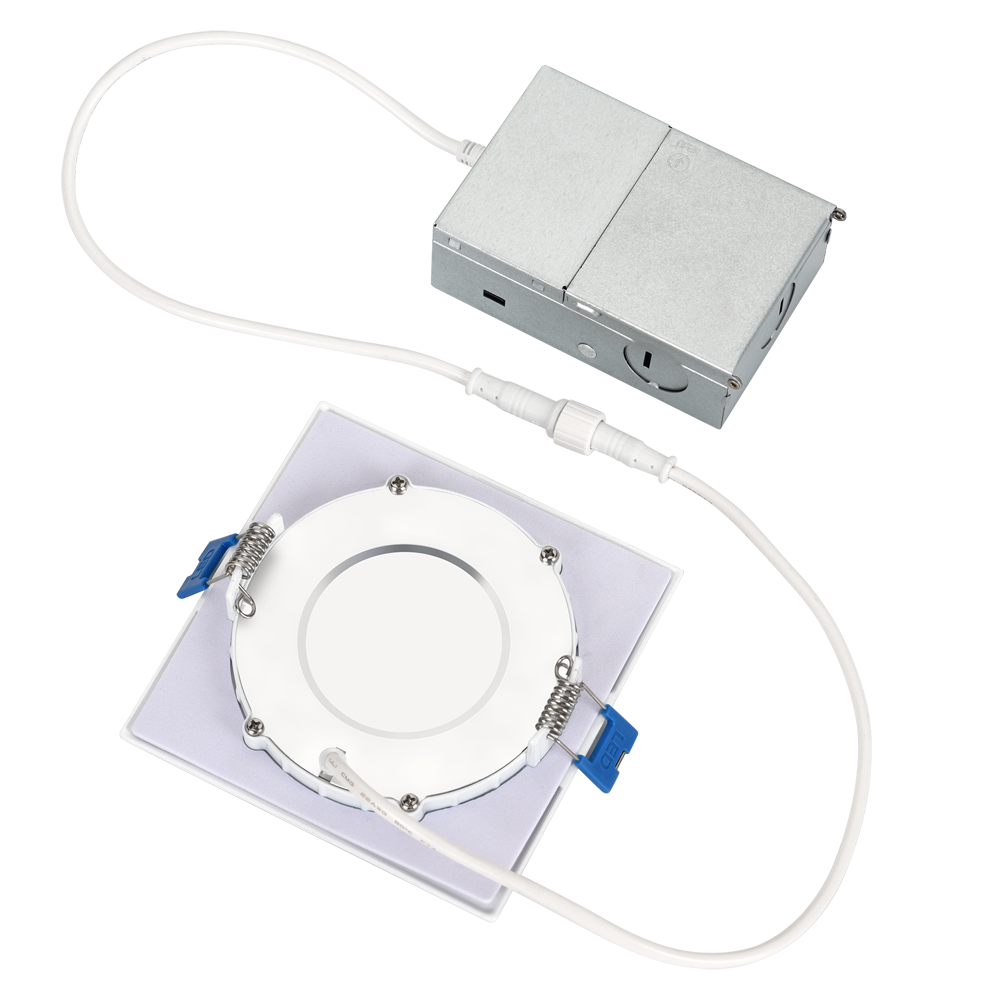 4in 6in ETL listado IC clasificado cuadrado 3000K/4000K/5000K/6000K/3CCT/5CCT Downlight LED empotrado regulable seleccionable 