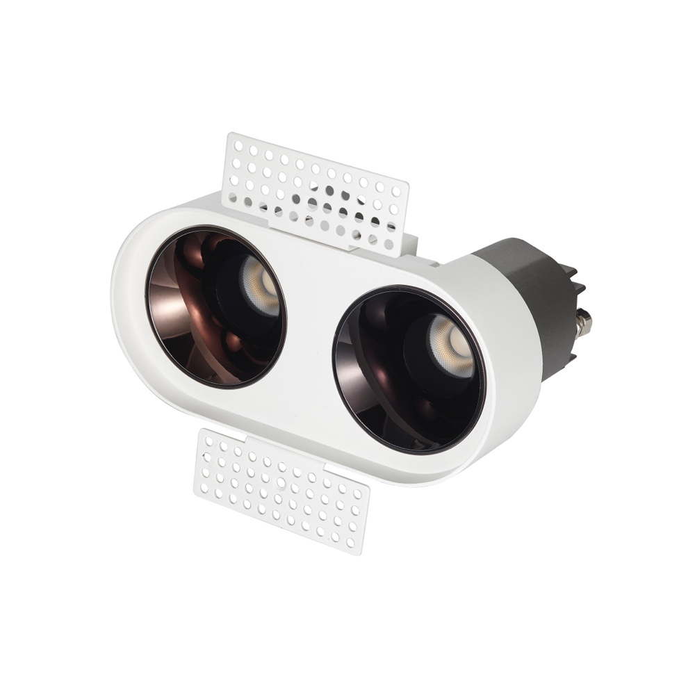 Twins LED cabezal empotrado moderno Downlight interior foco de techo malla de panal antideslumbrante AC120-277V para sala de estar