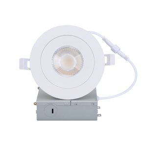 Downlight empotrable con cardán LED negro